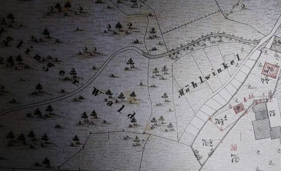 Karte der Erpftinger Mühle mit Mühlwinkel